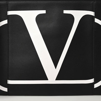 Valentino Garavani Calfskin VLogo Inlay Zip Pouch Black 7 of 7