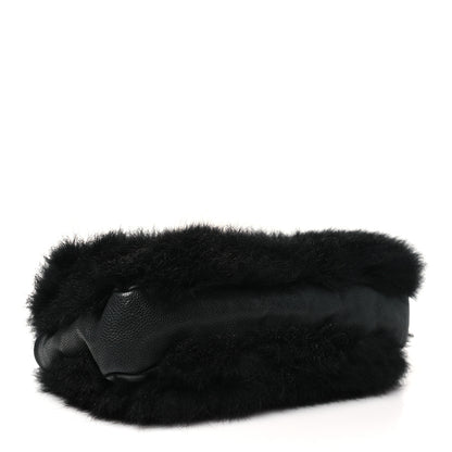Chanel Fur Caviar Flap Black 4 of 10