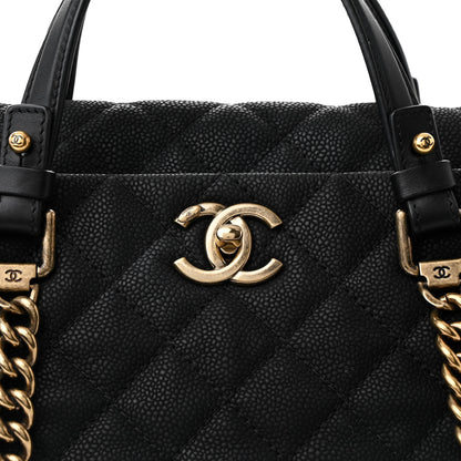 Chanel Iridescent Caviar Chic Quilt Tote Black 9 of 11