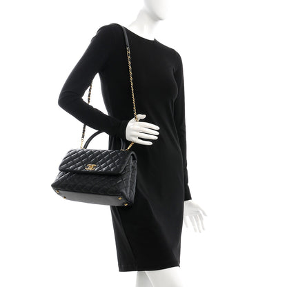Chanel Caviar Quilted Small Coco Handle Flap Black 2 of 9