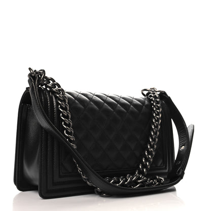 Chanel Caviar Quilted Medium Boy Flap Black 3 of 10