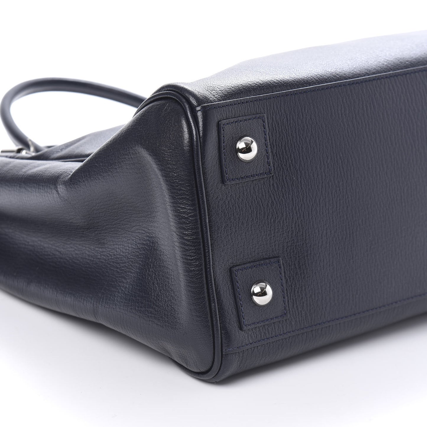 Shiny Goatskin Bayswater Tote Midnight