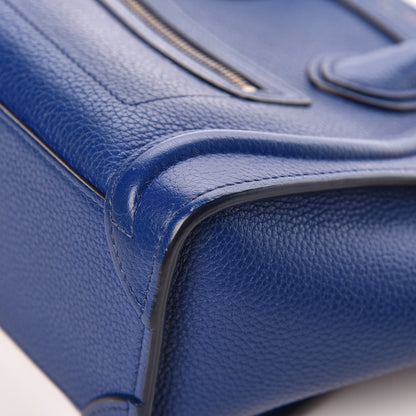 Celine Drummed Calfskin Nano Luggage Indigo 16 of 20