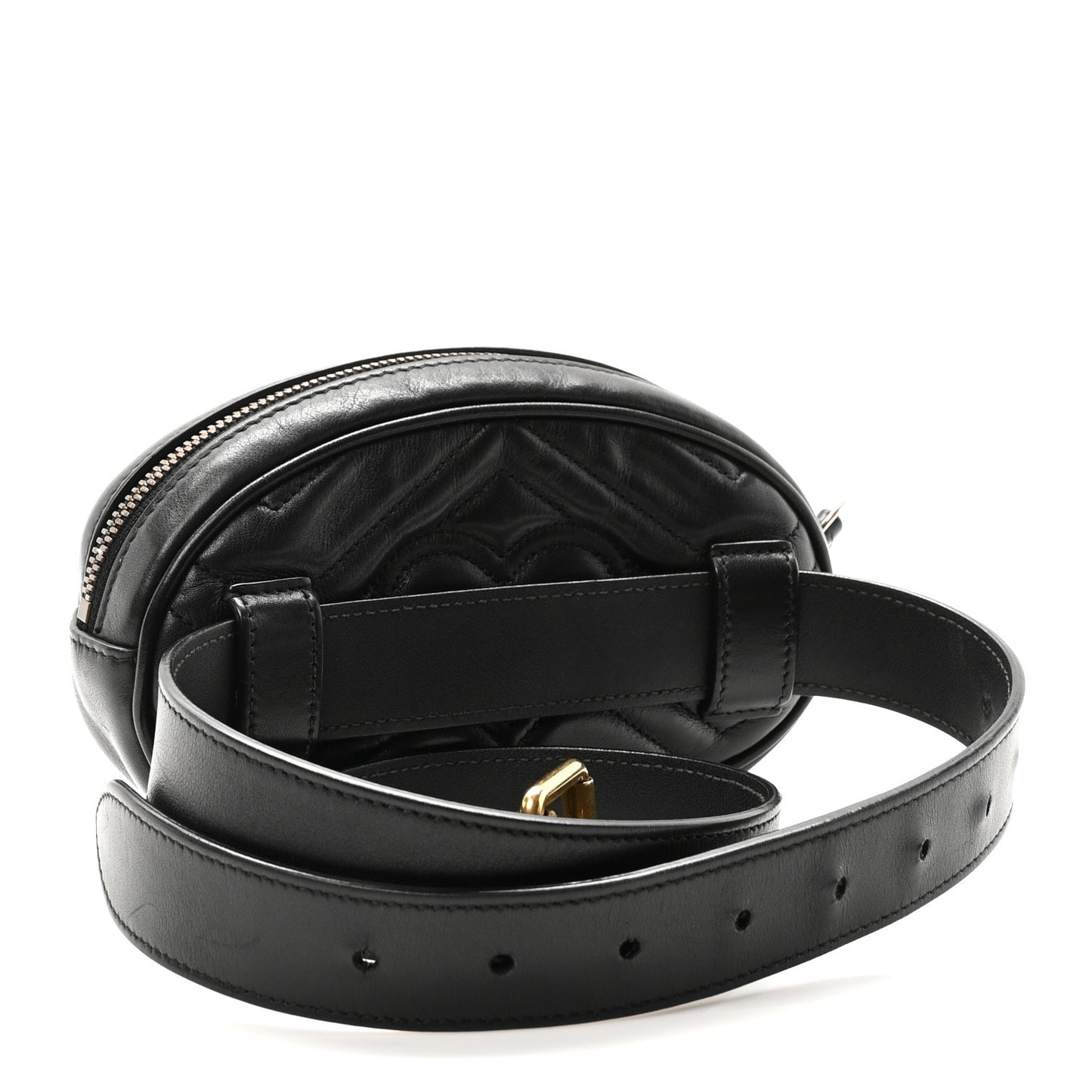 Calfskin Matelasse GG Marmont Belt Bag 75 30 Black