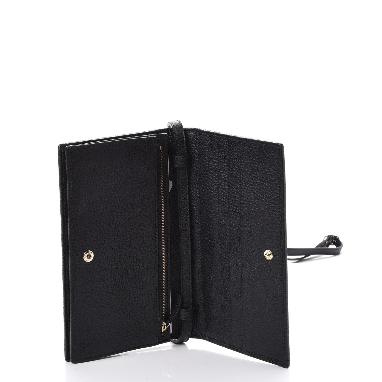 Gucci Dollar Calfskin Mini Swing Wallet Bag Black 6 of 9