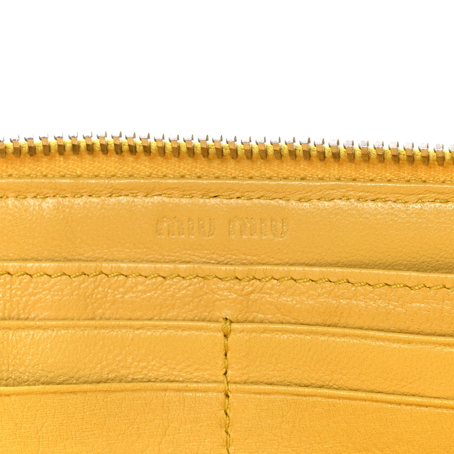 Miu Miu Matelasse Large Zip Around Wallet Ananas 6 of 7