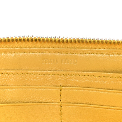 Miu Miu Matelasse Large Zip Around Wallet Ananas 6 of 7
