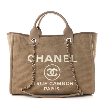 Chanel Mixed Fibers Small Deauville Tote Beige 3 of 24