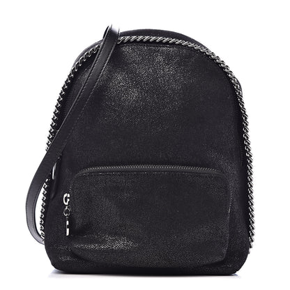 Stella McCartney Shaggy Deer Mini Falabella Backpack Black 1 of 10