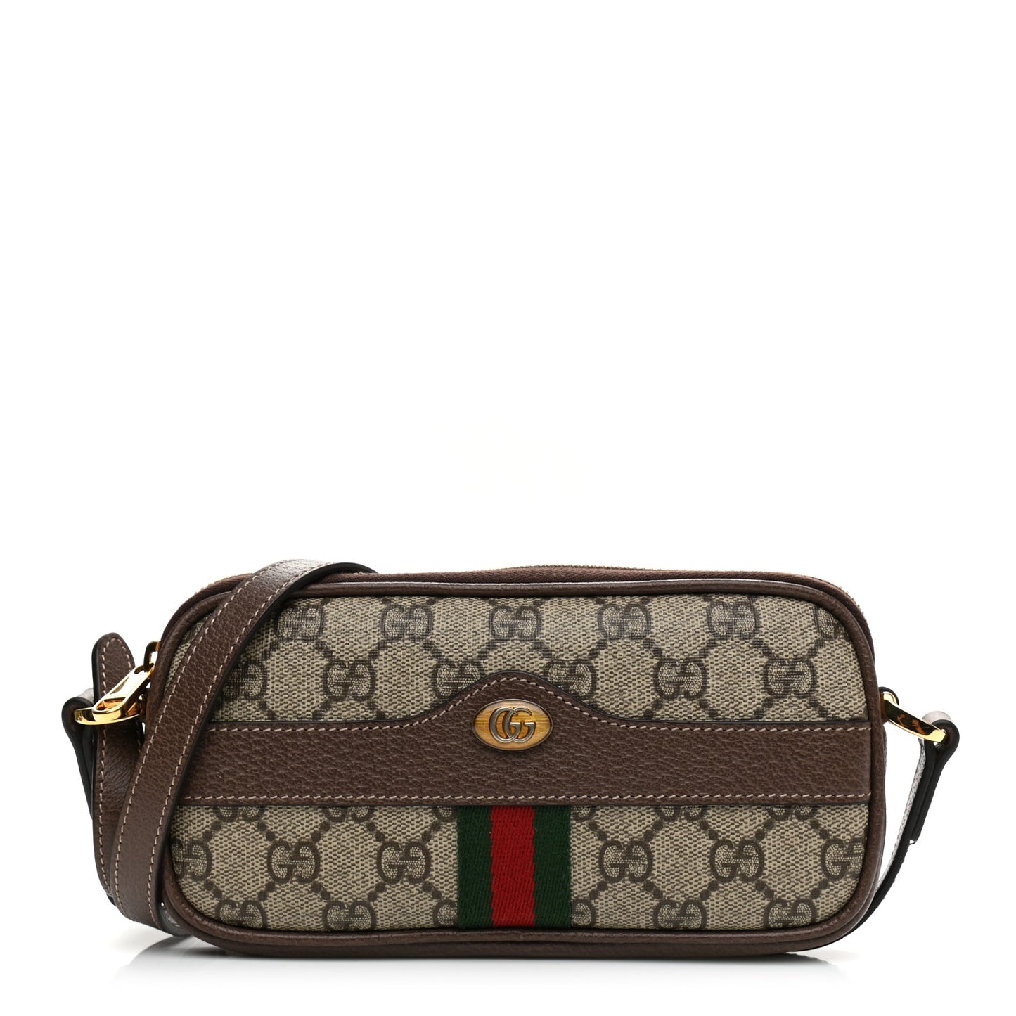 GG Supreme Monogram Web Mini Ophidia GG Bag Brown