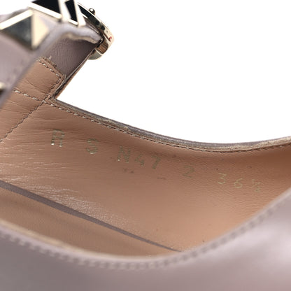 Valentino Garavani Nappa Rockstud Ankle Strap 85mm Open Back Pumps 36.5 Poudre 6 of 9