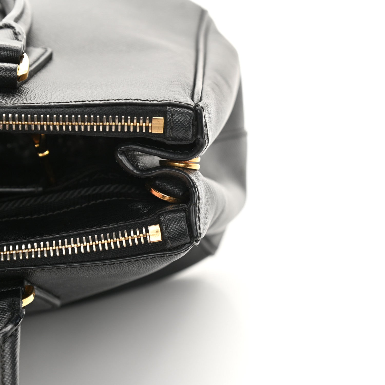 Prada Saffiano Small Galleria Double Zip Tote Black 31 of 35