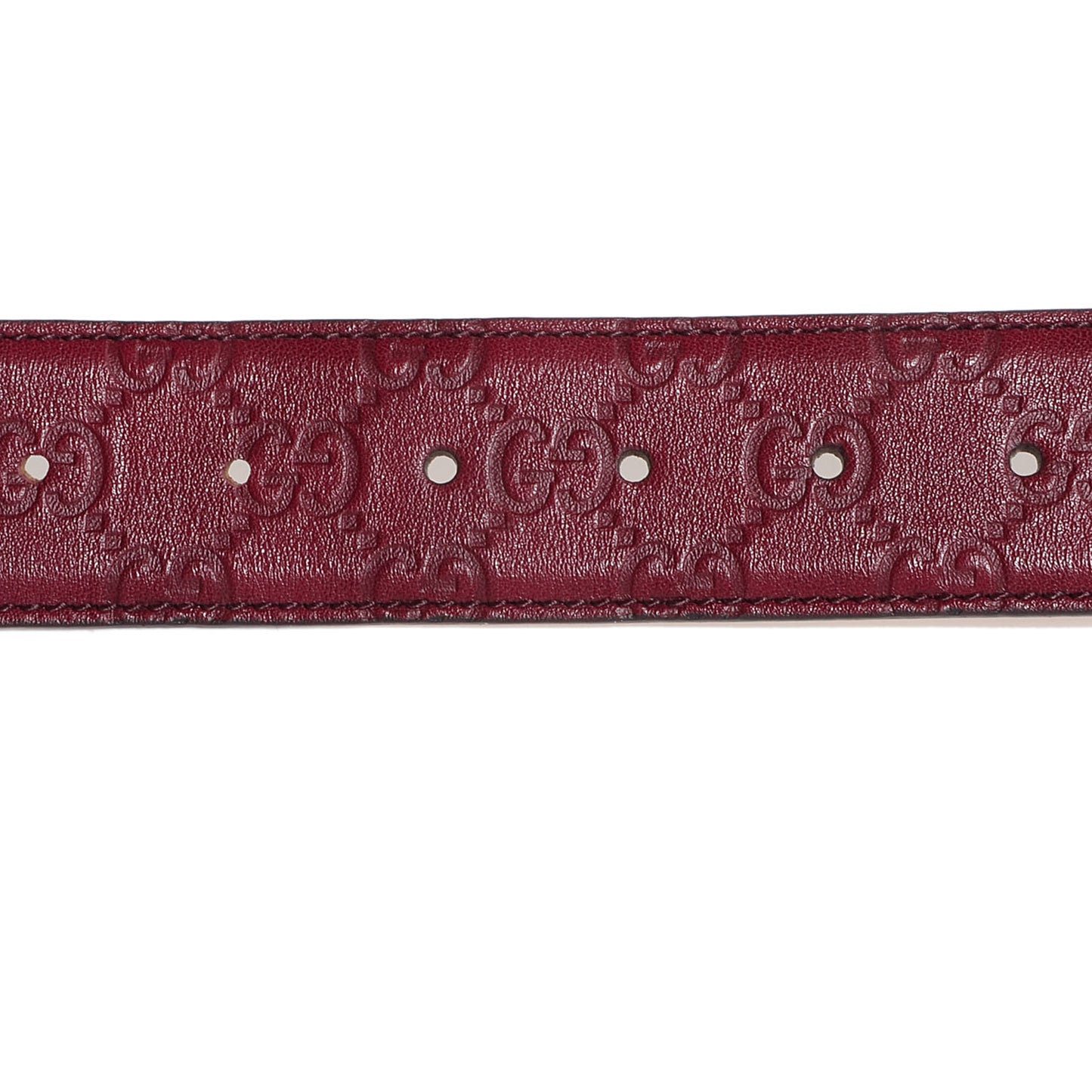 Guccissima Signature Interlocking G 40mm Belt 110 44 Classic Ruby