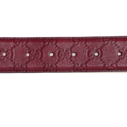 Gucci Guccissima Signature Interlocking G 40mm Belt 110 44 Classic Ruby 4 of 5