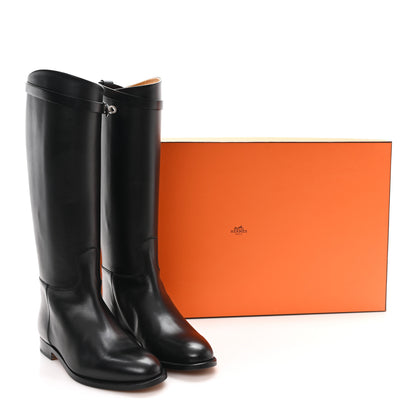 Hermes Box Kelly Jumping Boots 41 40 Black 9 of 9