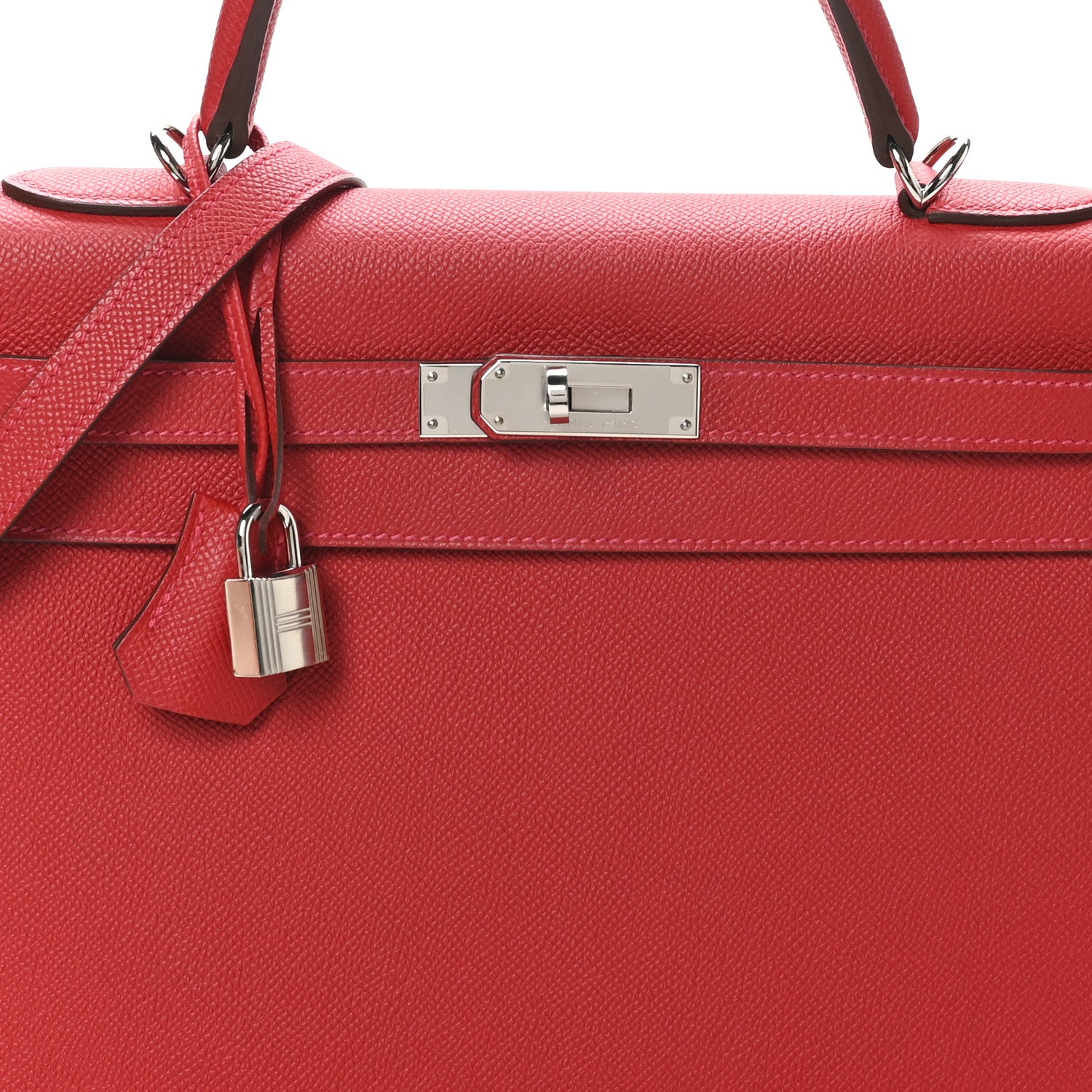 Hermes Epsom Kelly Sellier 32 Rouge Casaque 8 of 10