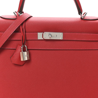 Hermes Epsom Kelly Sellier 32 Rouge Casaque 8 of 10