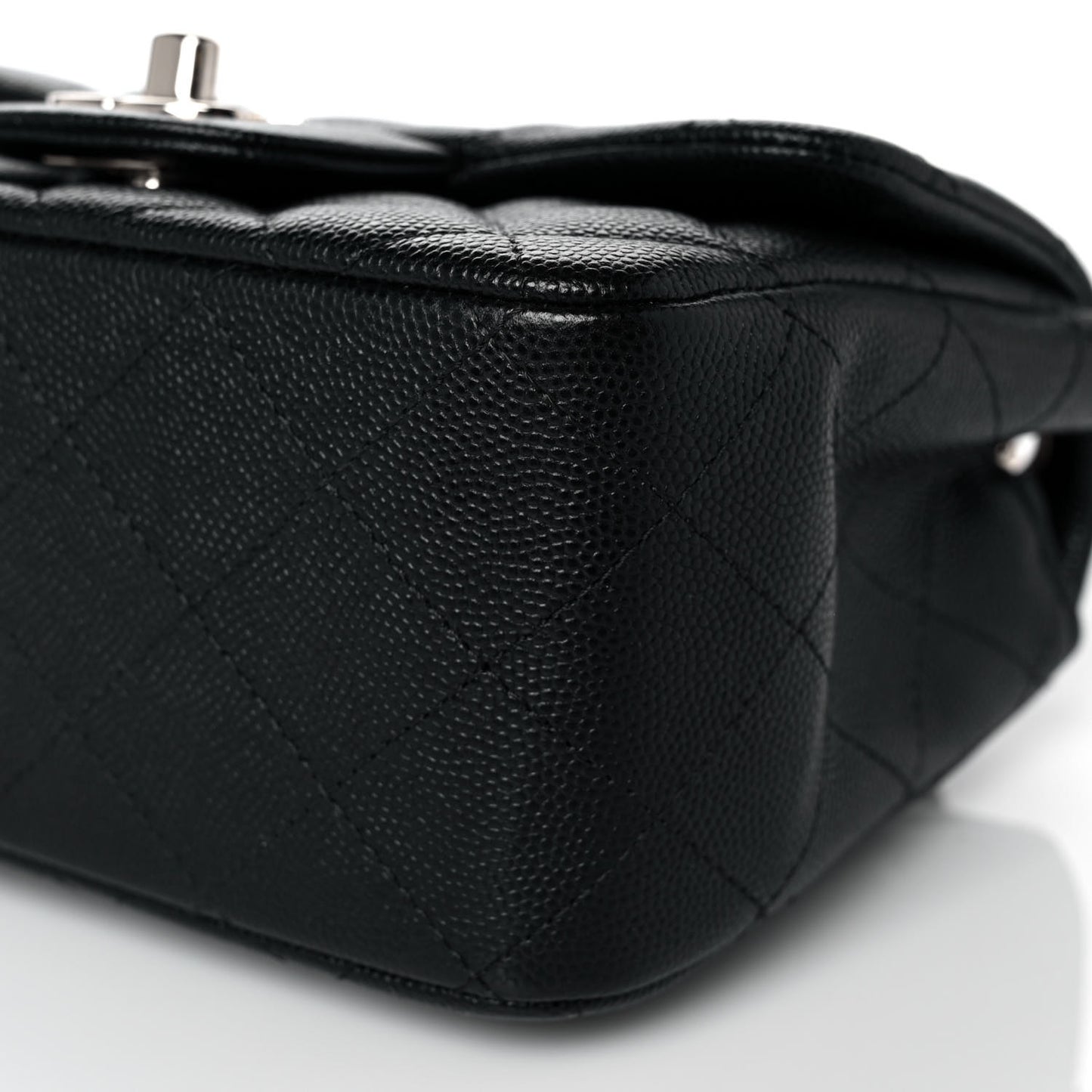 Caviar Quilted Mini Square Flap Black