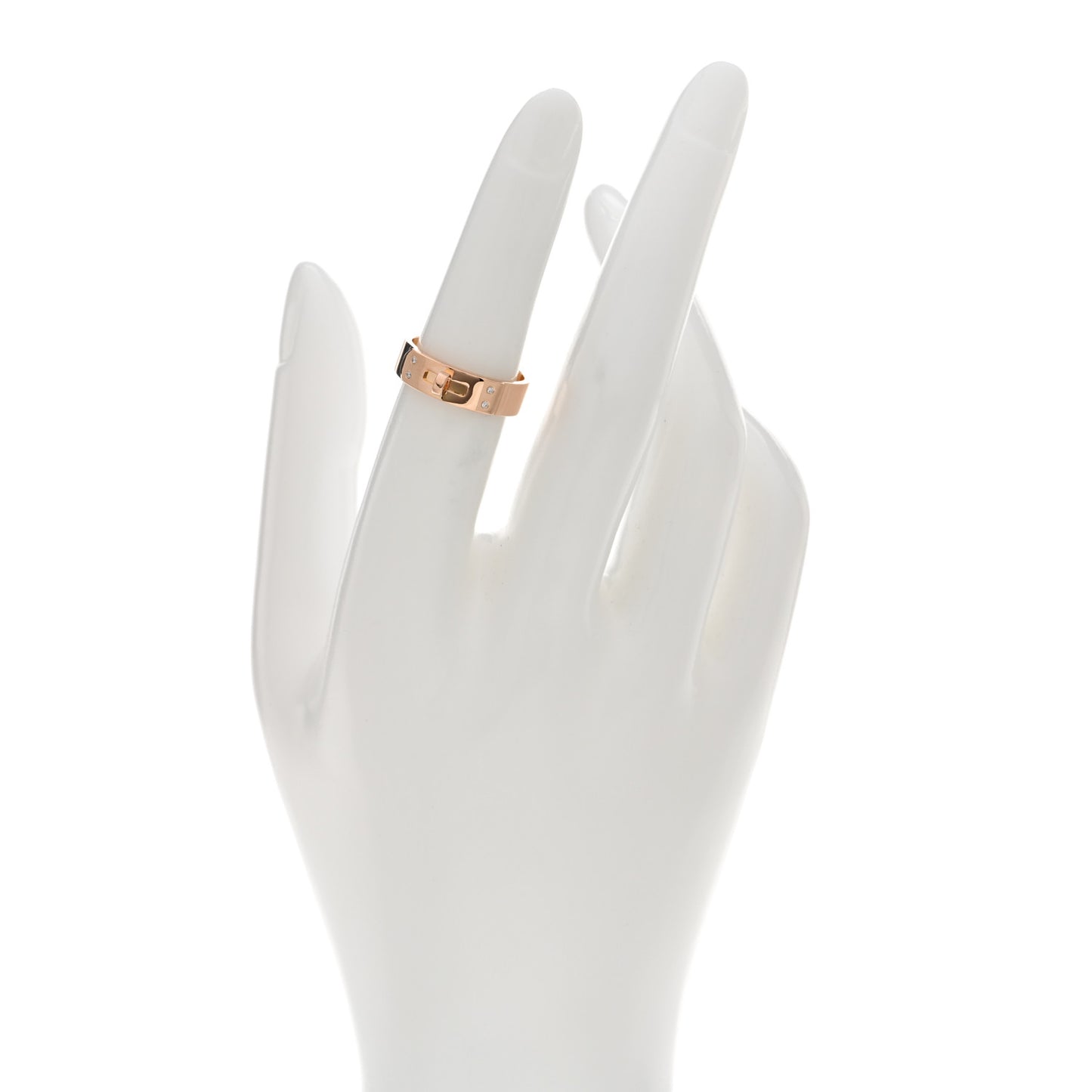 18K Rose Gold Diamond PM Kelly Ring 51 5.75