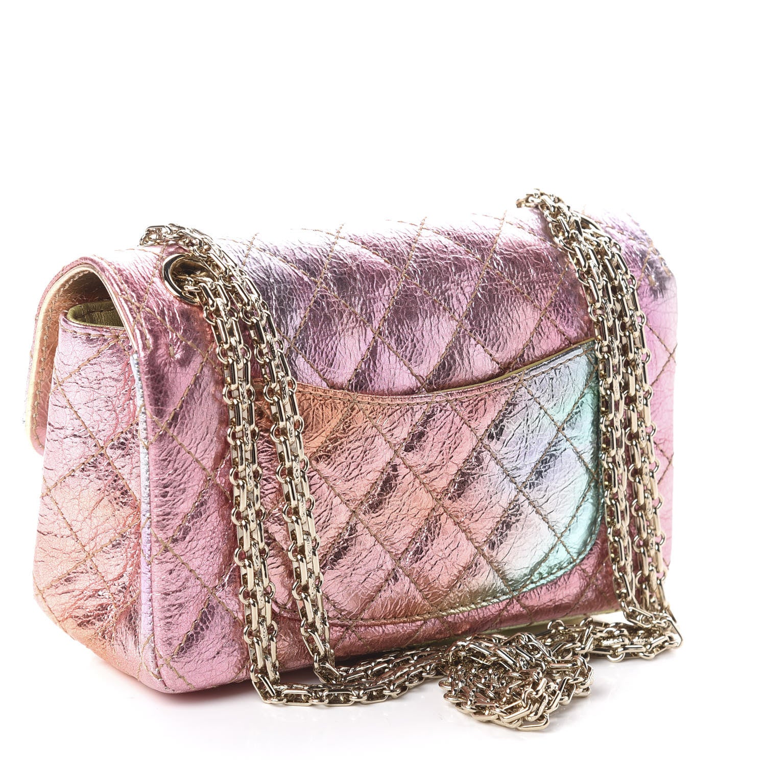 Chanel Metallic Goatskin Quilted Mini 2.55 Reissue Flap Multicolor 2 of 8