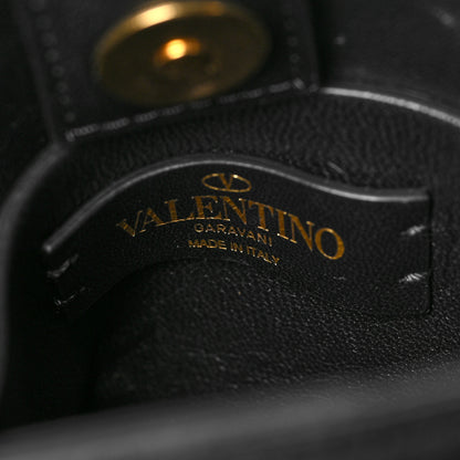 Valentino Garavani Nappa Small Roman Stud The Handle Bag Black 6 of 8