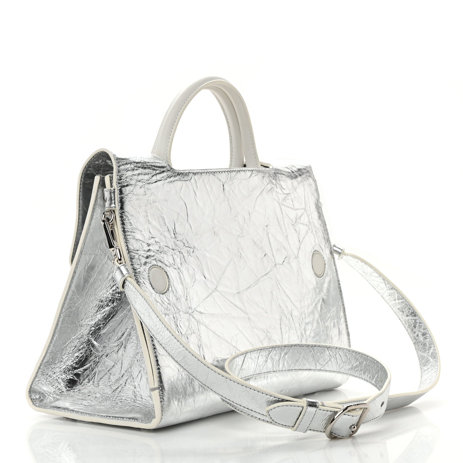 Christian Dior Metallic Calfskin Medium Diorever Flap Silver 3 of 16