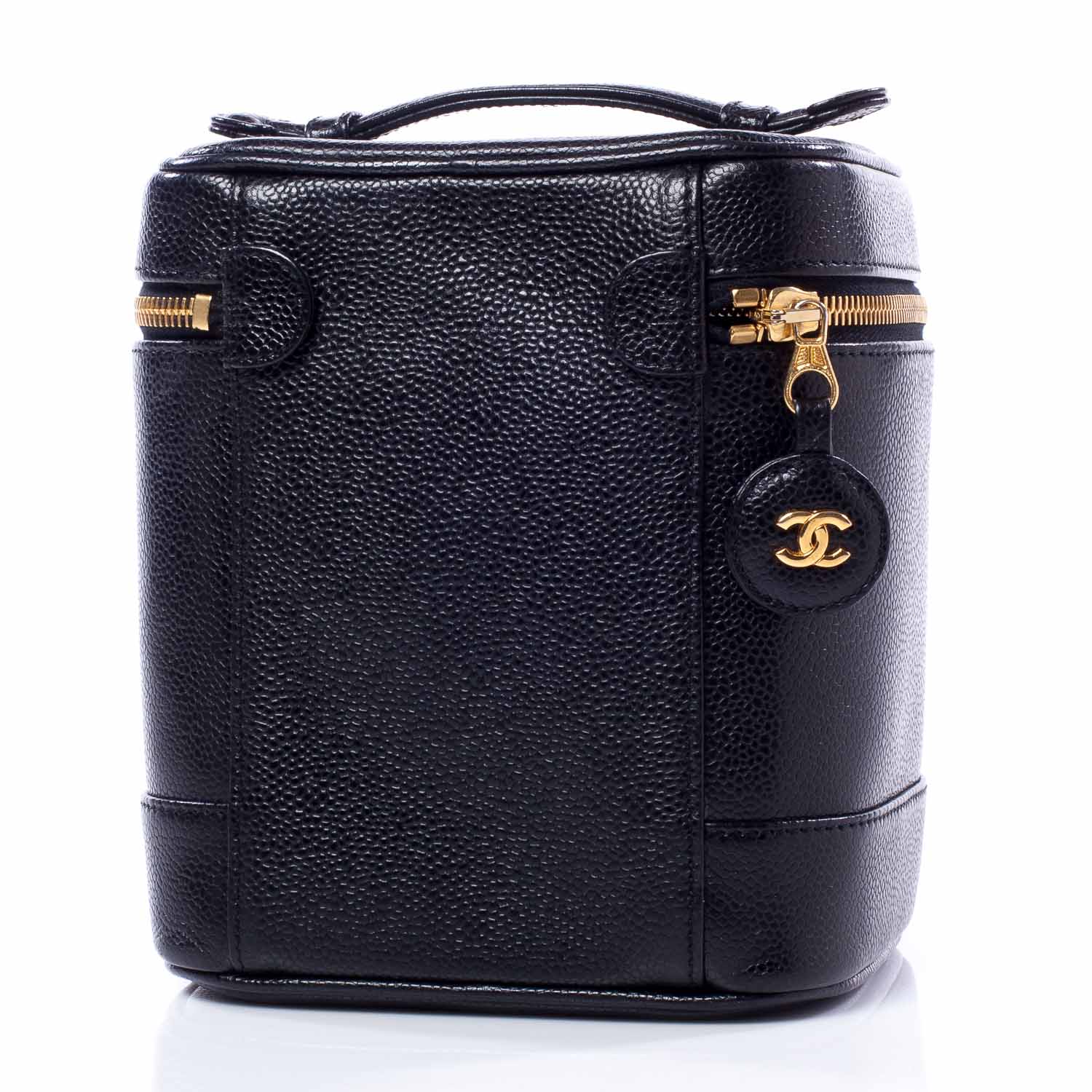 Chanel Caviar Cosmetic Vanity Bag Black 4 of 9
