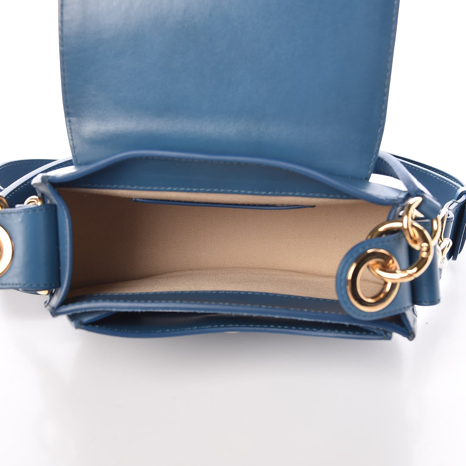 Chloe Calfskin Small Tess Bag Vinyl Blue 5 of 10