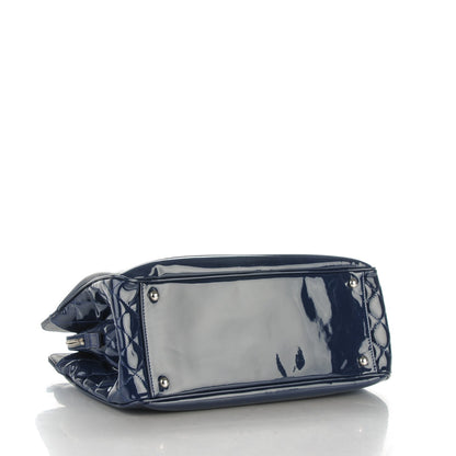 Chanel Vinyl Lipstick Ligne Tote Dark Navy Blue 4 of 7