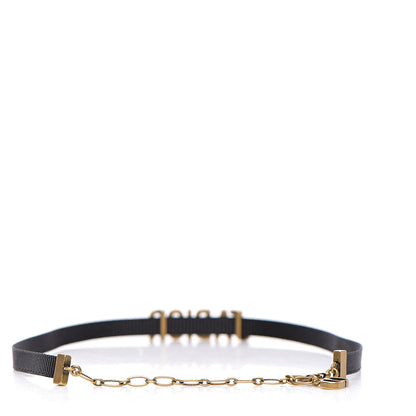 Christian Dior Grosgrain Ribbon J'Adior Logo Choker Necklace Black 2 of 4