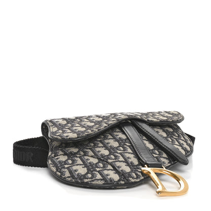 Christian Dior Oblique Saddle Belt Pouch Blue 4 of 9