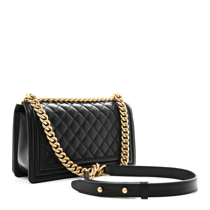 Chanel Lambskin Quilted Medium Boy Flap Black 3 of 11