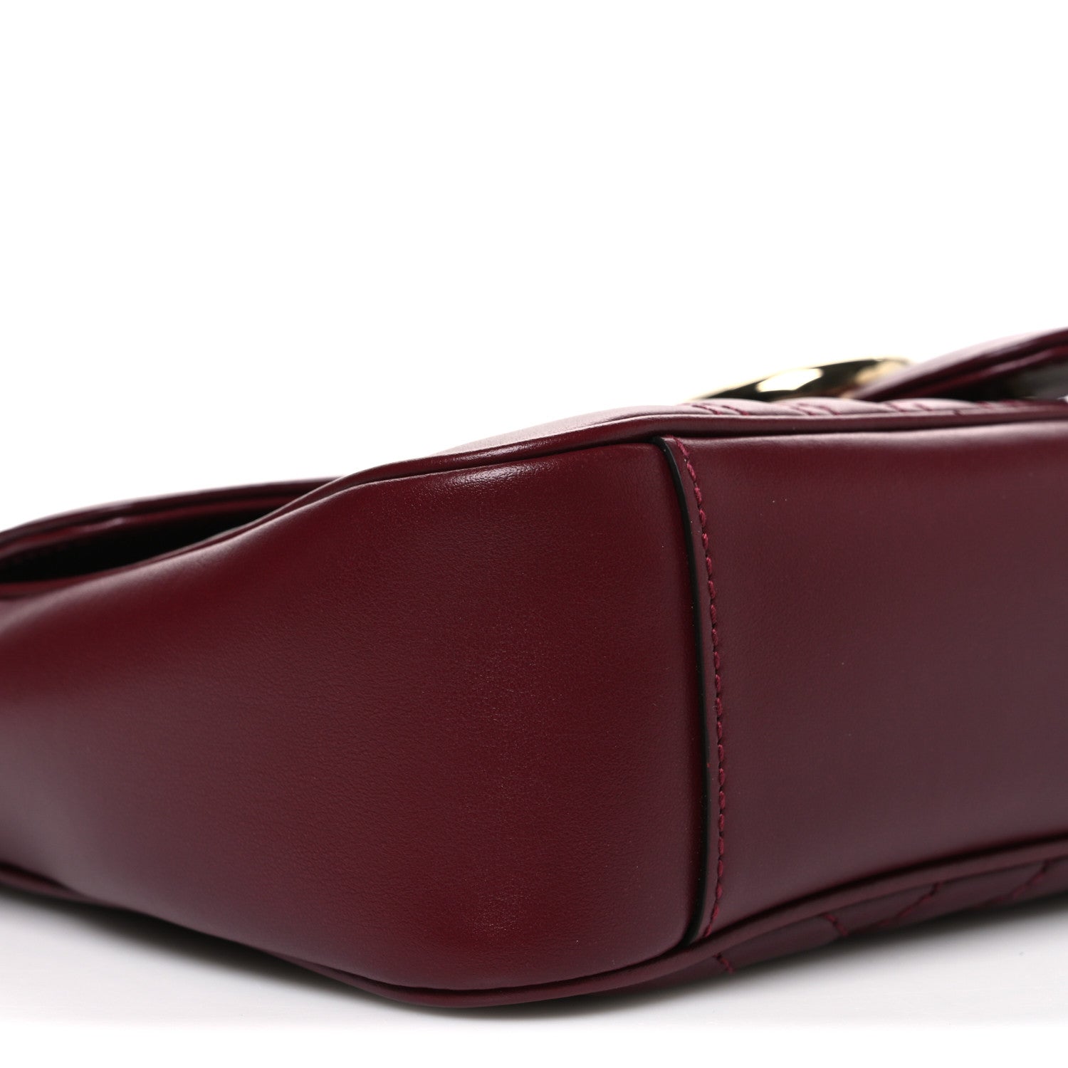 Gucci Calfskin Matelasse Medium GG Marmont Shoulder Bag Rosso Ancora Red 9 of 10