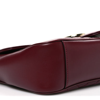 Gucci Calfskin Matelasse Medium GG Marmont Shoulder Bag Rosso Ancora Red 9 of 10
