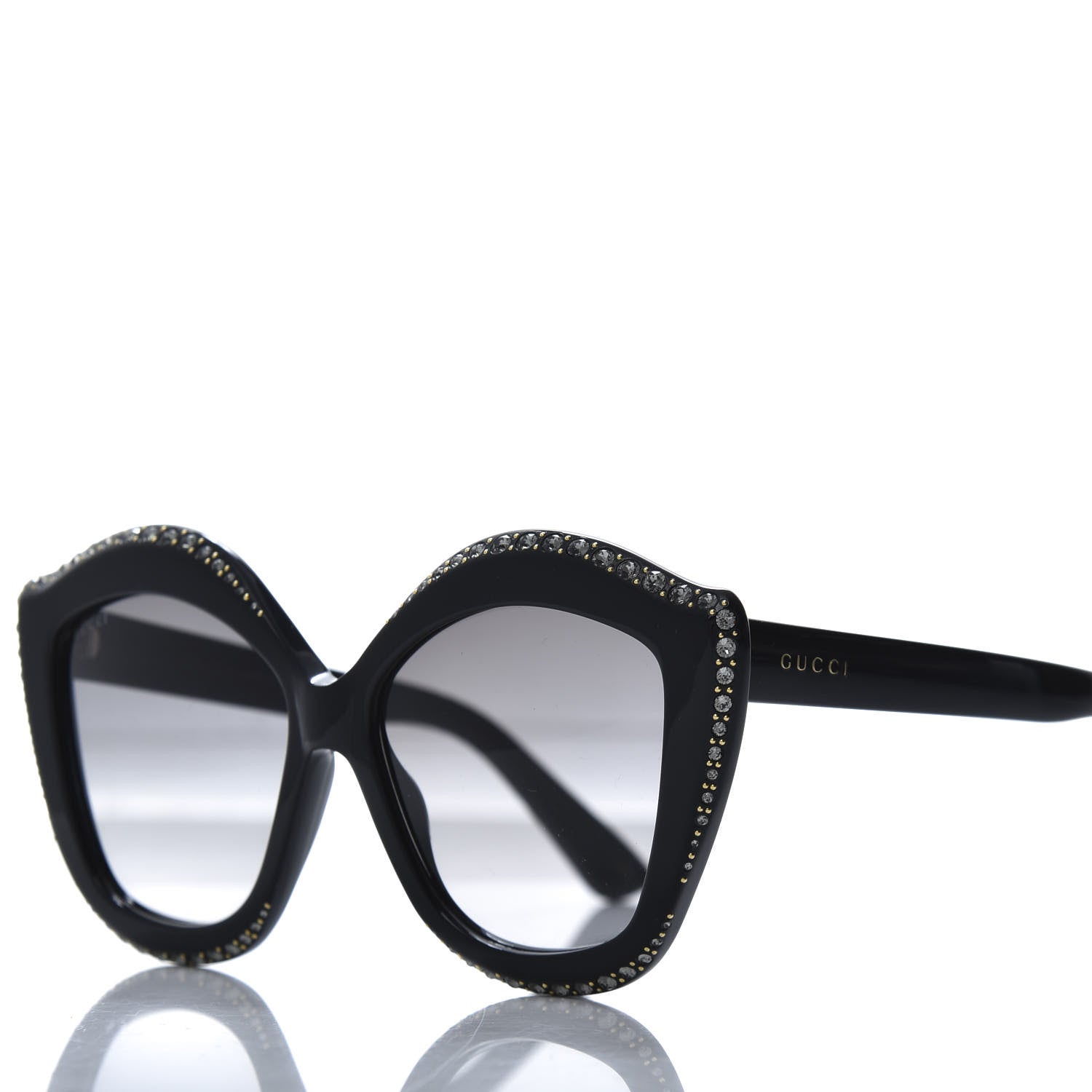 Gucci Crystal Cat Eye GG0118S Sunglasses Black 5 of 9