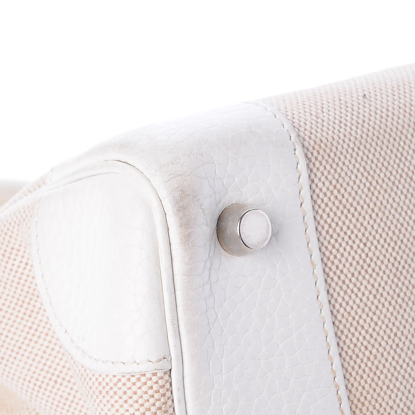 Toile Taurillon Clemence Birkin 35 White