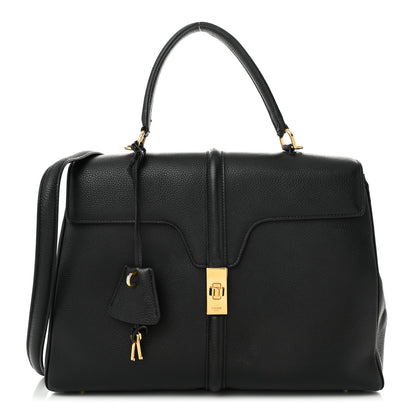 Celine Grained Calfskin Classique 16 Top Handle Bag Black 1 of 14