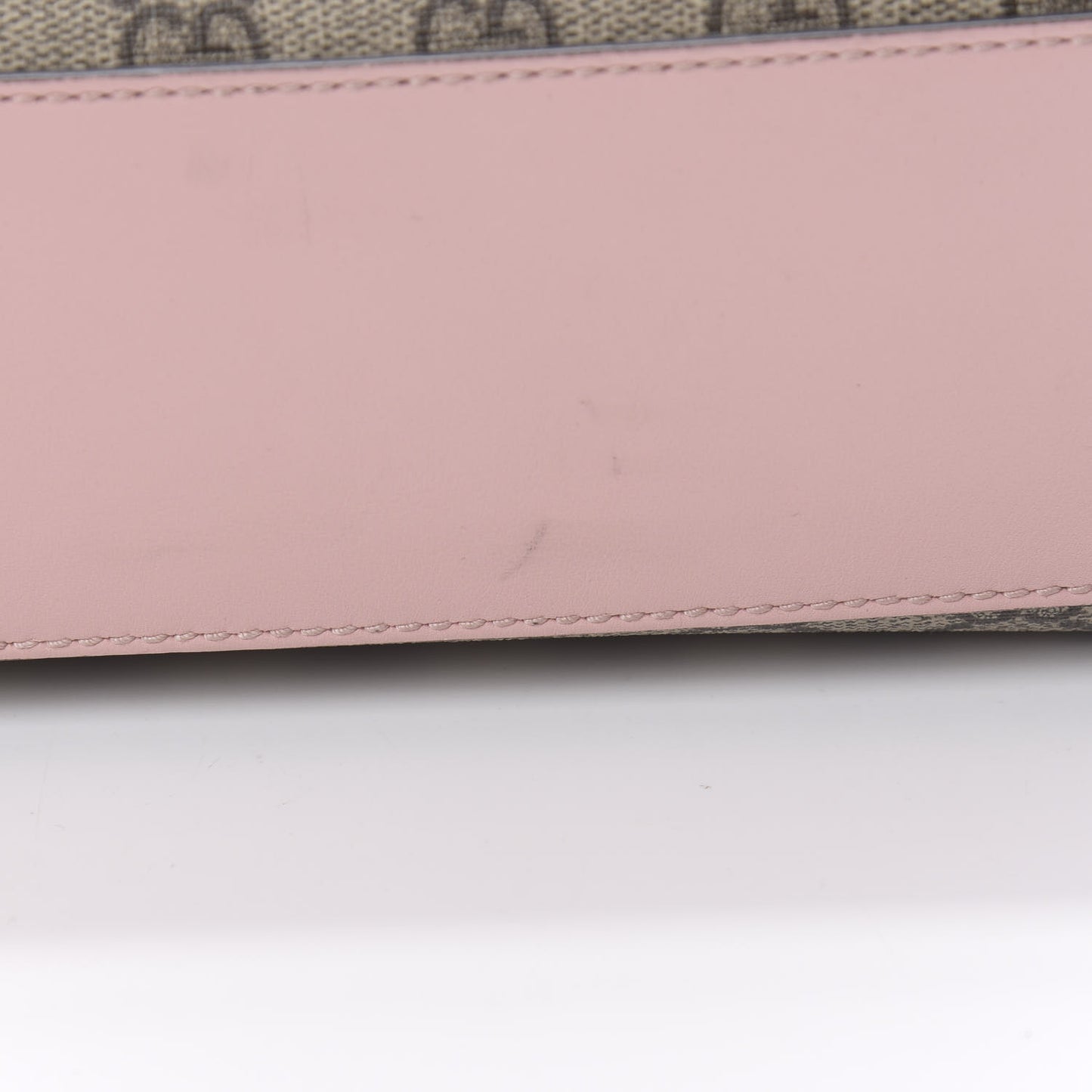 GG Supreme Monogram Calfskin Medium Padlock Shoulder Bag Beige Perfect Pink