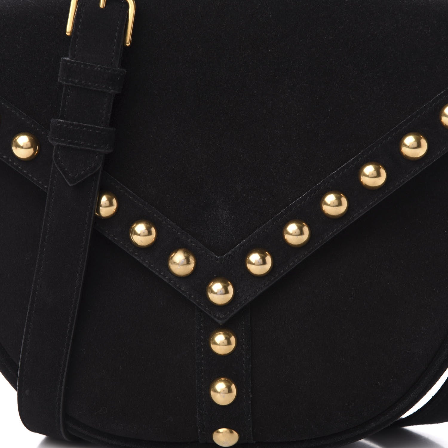 Saint Laurent Suede Y Studs Crossbody Bag Black 13 of 13