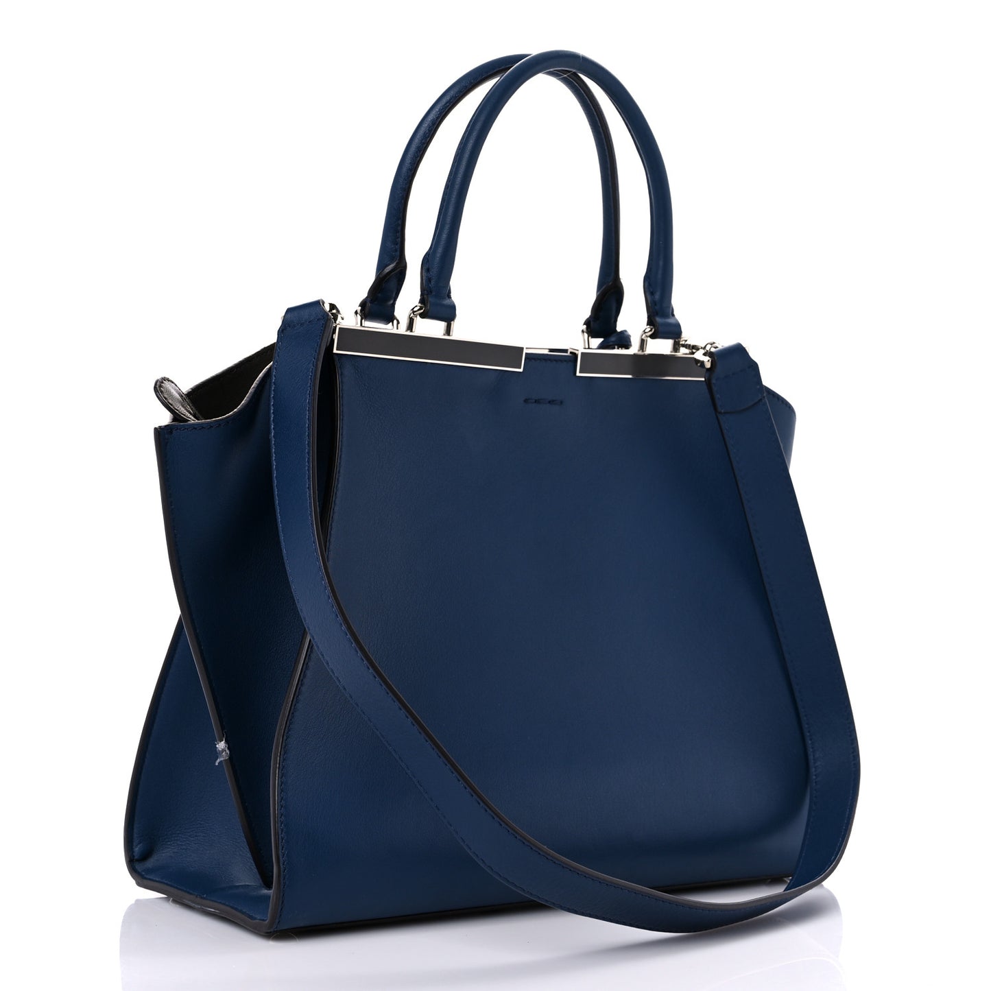 Vitello Dolce Shiny Nappa Petite 3Jours Tote Blue