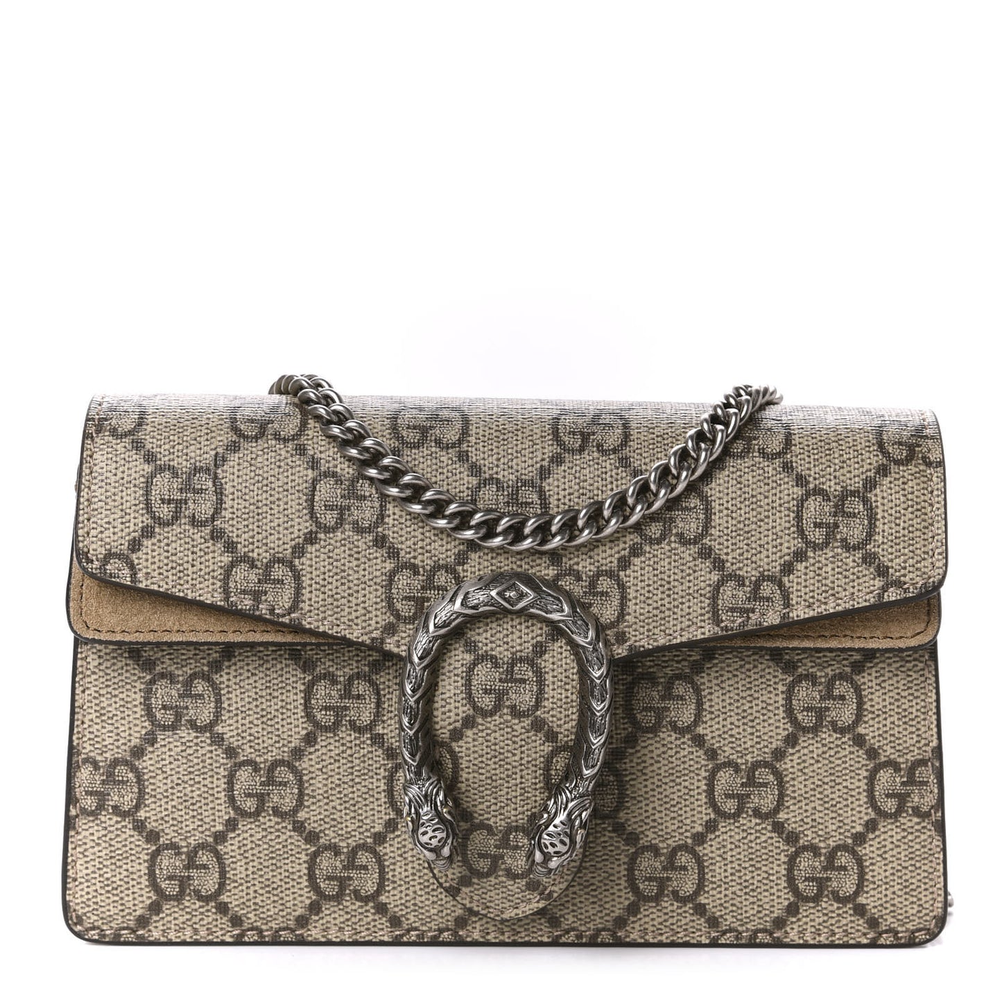 GG Supreme Monogram Super Mini Dionysus Shoulder Bag Taupe