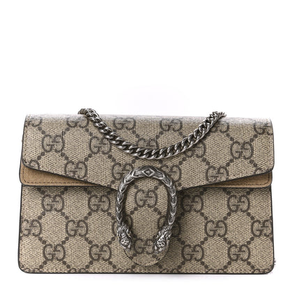 Gucci GG Supreme Monogram Super Mini Dionysus Shoulder Bag Taupe 1 of 10