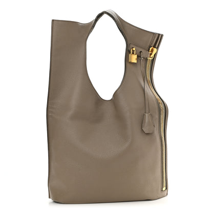 Tom Ford Ramskin Small Alix Padlock Zip Shoulder Bag Beige 3 of 13