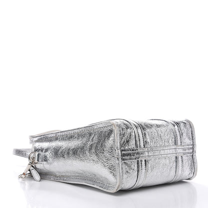 Balenciaga Metallic Calfskin S Bazar Shopper Tote Silver Hardware 4 of 16