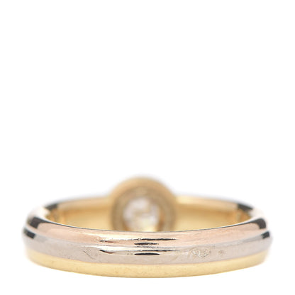 Cartier 18K Pink Yellow White Gold Diamond Solitaire Trinity Ring 48 4.5 3 of 5