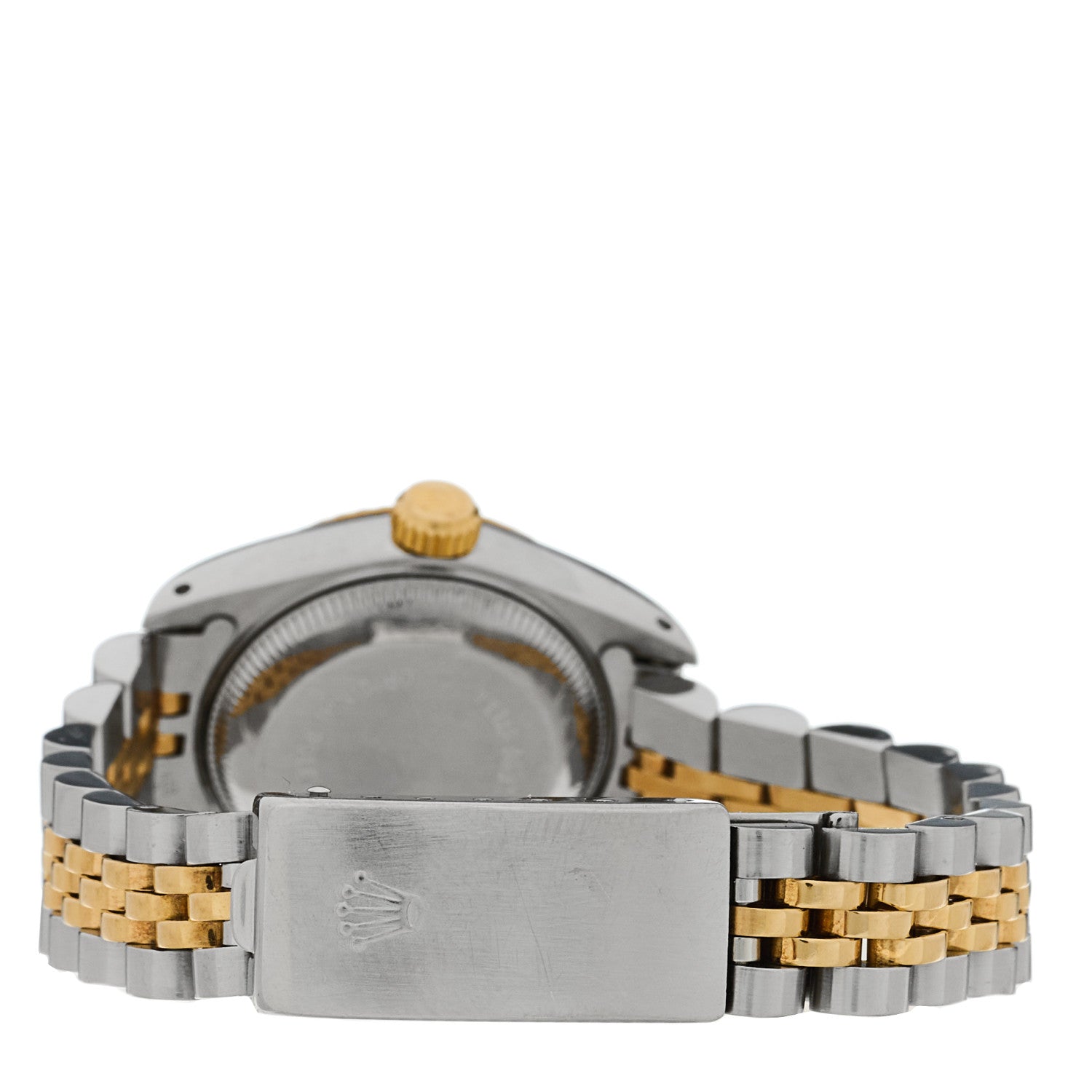 Rolex Stainless Steel 18K Yellow Gold Diamond 26mm Oyster Perpetual Datejust Watch Silver 69173 3 of 4