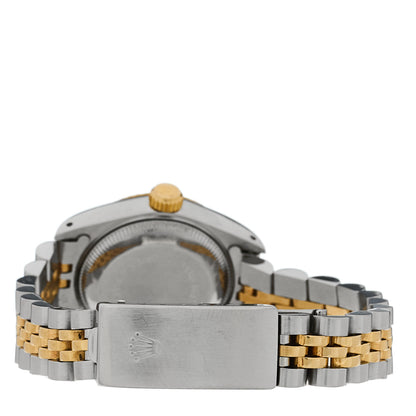 Rolex Stainless Steel 18K Yellow Gold Diamond 26mm Oyster Perpetual Datejust Watch Silver 69173 3 of 4