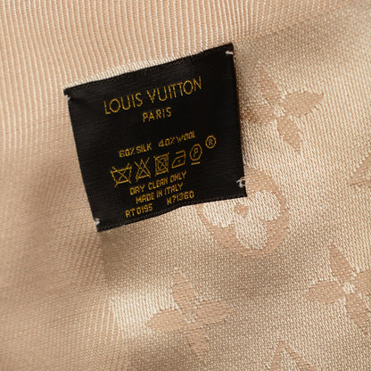 Louis Vuitton Silk Wool Monogram Shawl Dune 5 of 6
