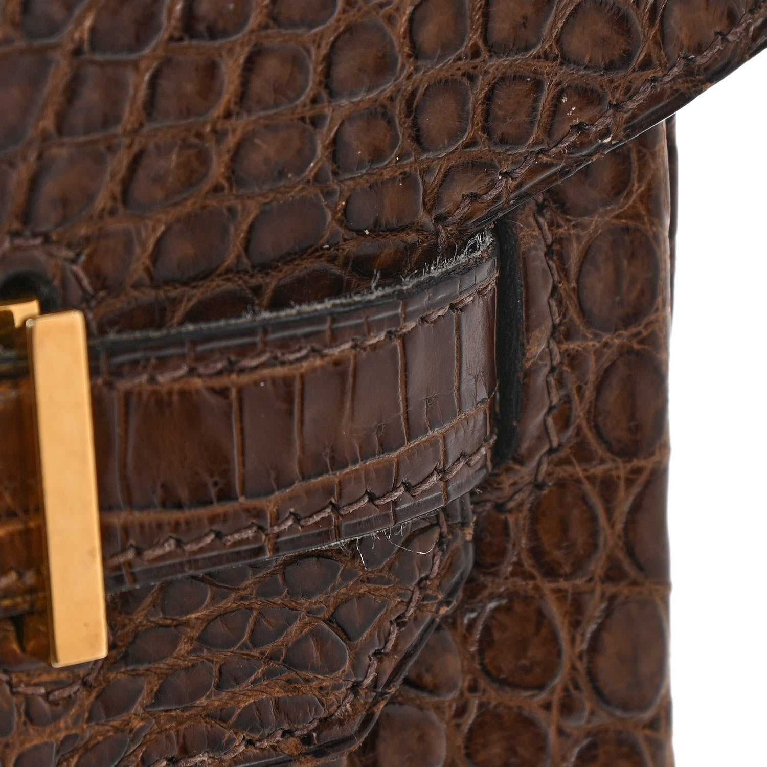 Hermes Shiny Porosus Crocodile Birkin 30 Havane 17 of 19