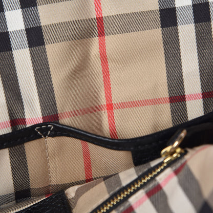 Burberry London Grainy Calfskin Small Greenwood Bowling Bag Black 10 of 13